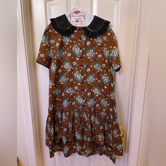 Batsheva Clarice Dress in Brown Lily 16 - Picture 4 of 16